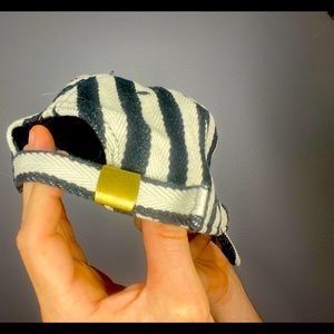 Black and white railroad hat